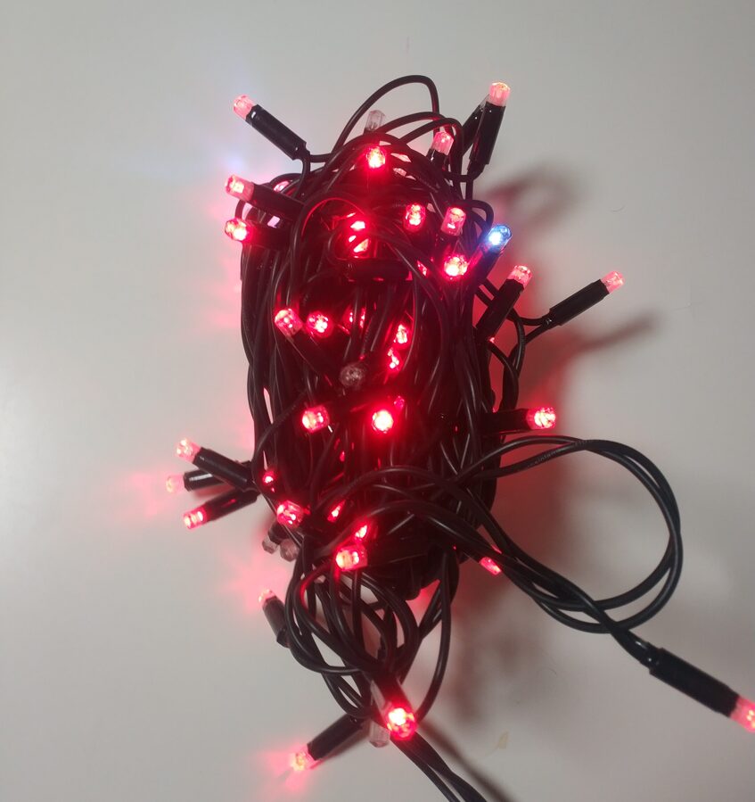 Led Christmas chain Red 200 lights, 16m, with FLASH effect, IP44, 220V