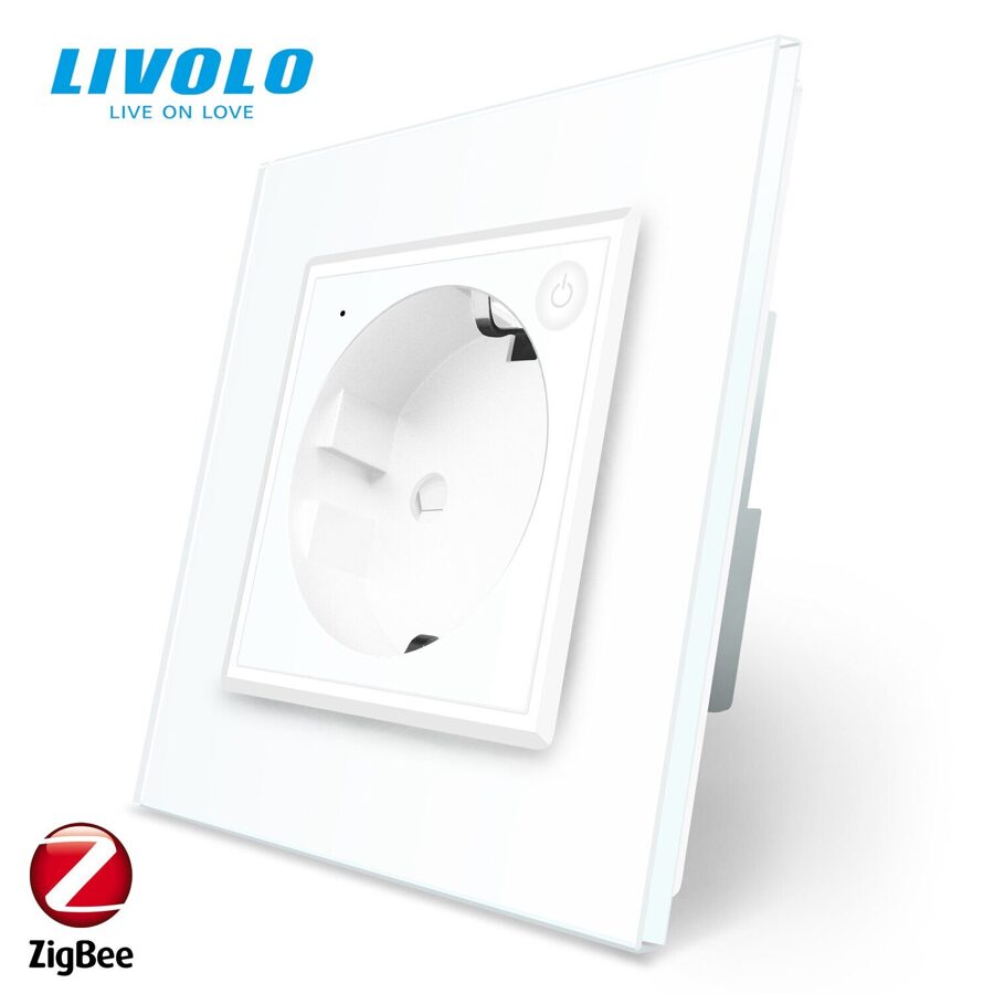 Livolo viedā elektrības kontaktligzda Balta (Zigbee)