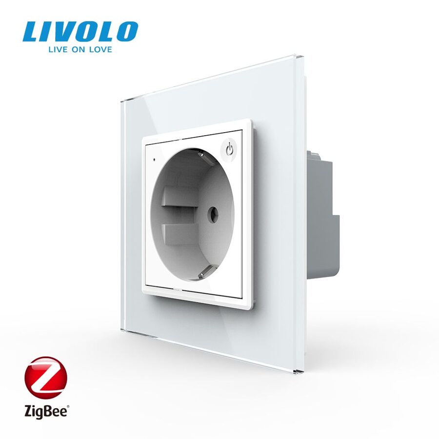 Livolo viedā elektrības kontaktligzda Balta (Zigbee)