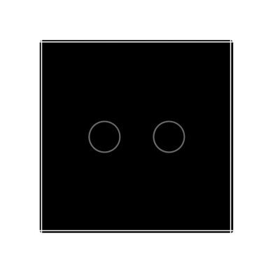 Livolo divpolu skārienjutīgais slēdzis - pārslēdzis, attālināti vadāms (REMOTE), melns