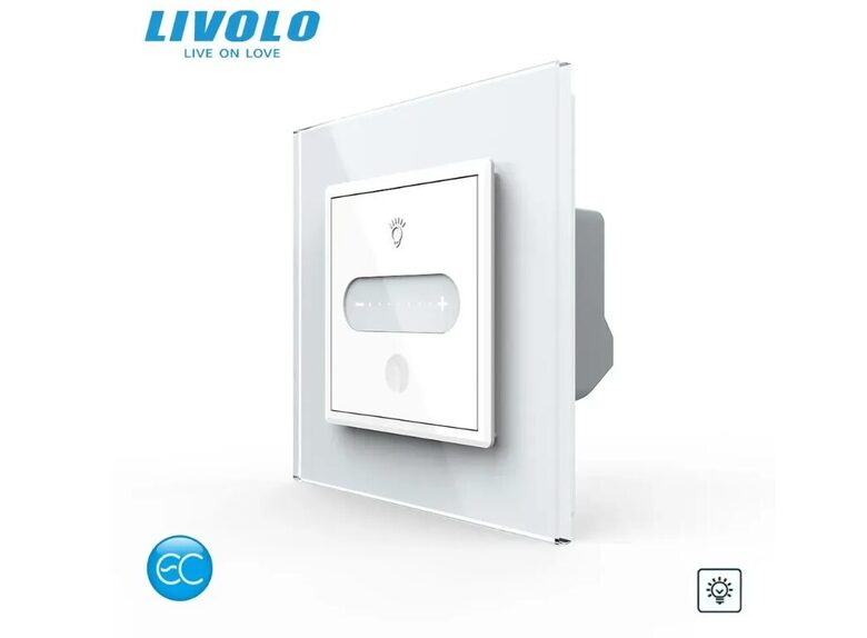 Livolo skārienjutīgais slēdzis ar dimmeris pārslēdzis, EC Livolo balts