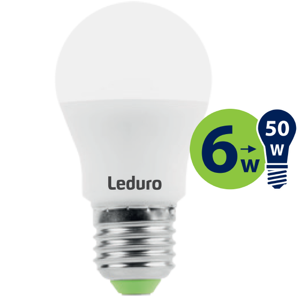 A50 LED SPULDZE PL-A55-21184 6W 500lm 360* E27 2700K 220-240V