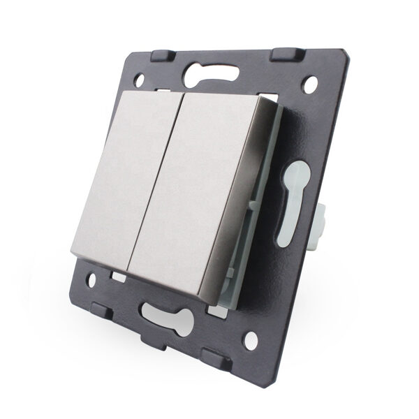 Livolo Pelēks (SILVER) mehāniskais slēdzis pārslēdzis dubultais