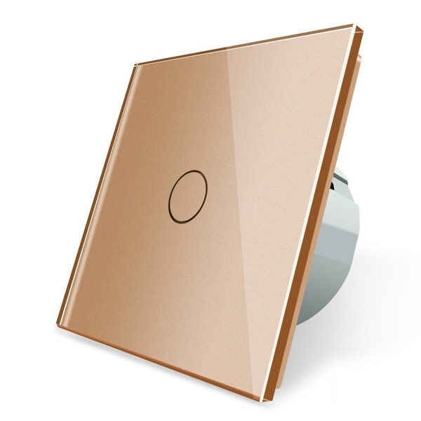 Livolo vienpola skārienjutīgais slēdzis - pārslēdzis, attālināti vadāms (REMOTE), Zeltains (GOLD)