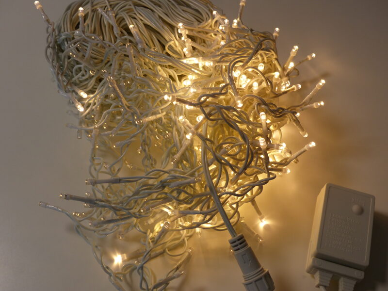 Led Virtene (lietutiņš) 500LED 8 režīmi Silti balta