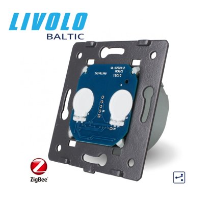 Livolo ZIGBEE divpolu skārienjutīgais slēdzis- pārslēdzis 'WW-C702SZ
