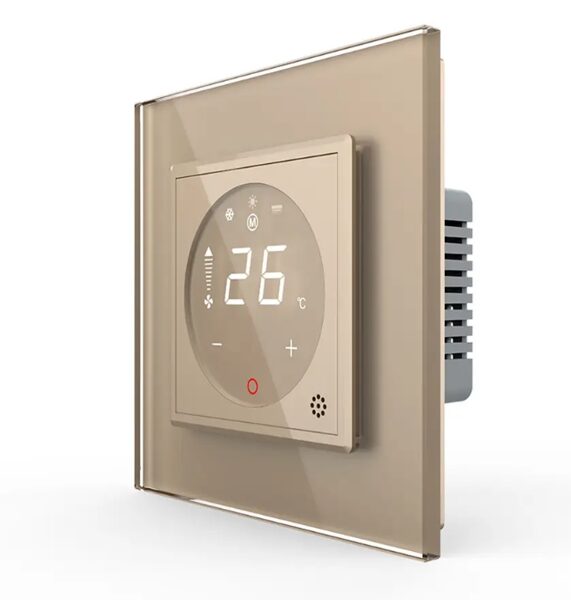 Livolo Digitālais sensora termostats konvektora ventilatoram Zeltīts