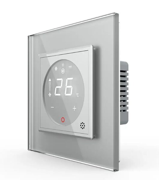 Livolo Digitālais sensora termostats konvektora ventilatoram Pelēks (Silver)
