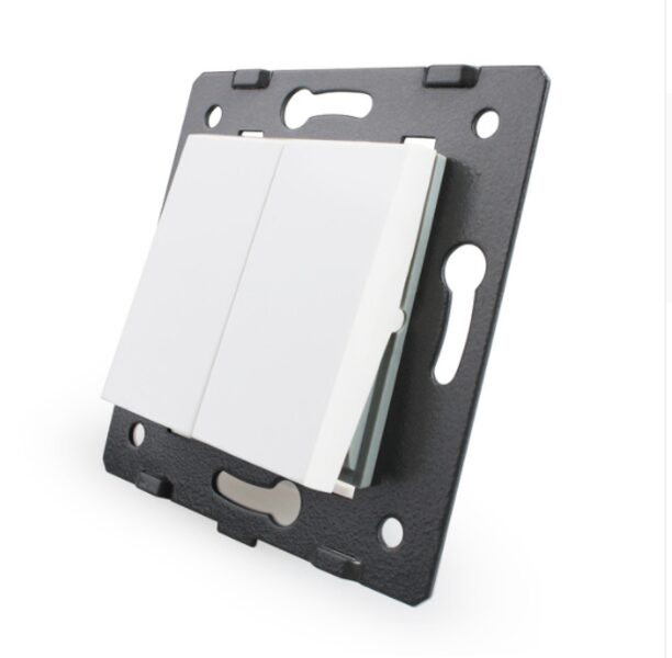 Livolo balts mehāniskais slēdzis pārslēdzis dubultais 