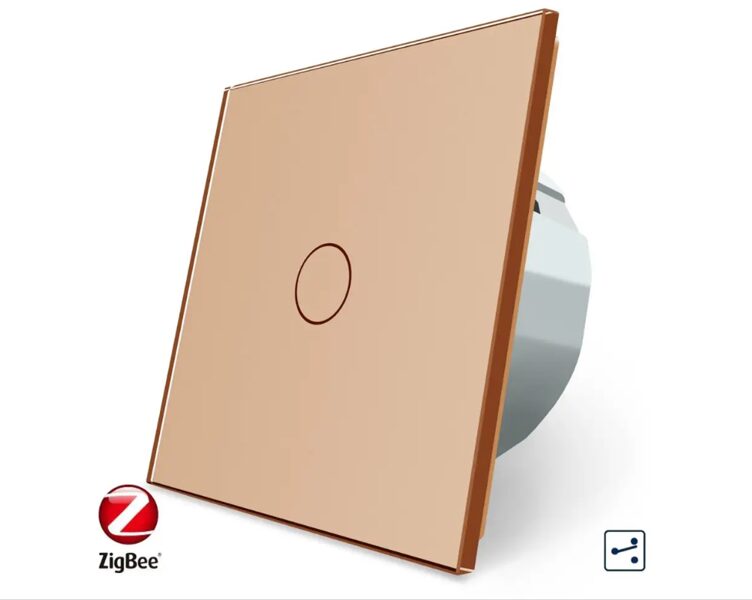 Livolo ZIGBEE vienpola skārienjutīgais pārslēdzis Zeltīts C701sZ/701-63