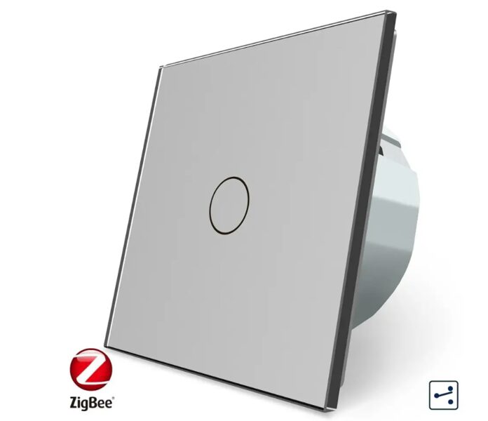 Livolo ZIGBEE vienpola skārienjutīgais pārslēdzis Silver C701sZ/701-64