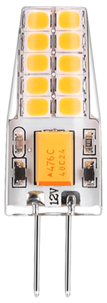LED SPULDZE PL-G4-21056 2.5W 200lm 360* G4 2700K 10x29mm AC/DC12V Dimmējama