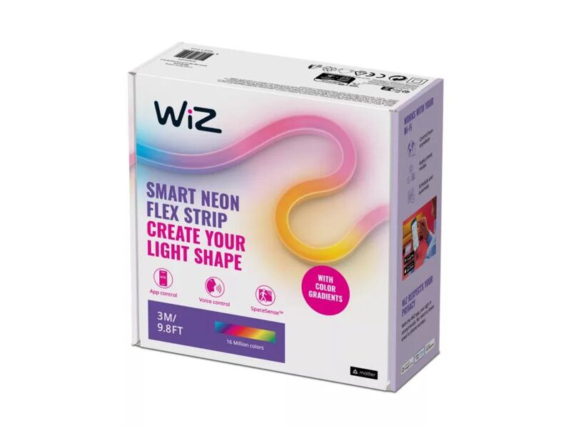 WiZ neon flex strip 3m kit Type-C EU gudrā neona lente ar WiZ aplikācijas vadību